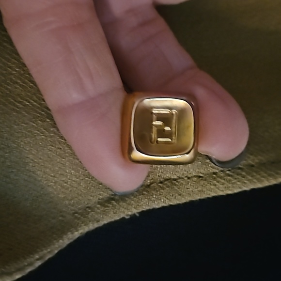 VINTAGE FENDI blazer belted jacket Sz 8 100% Authentic WOOL blend - Picture 7 of 9